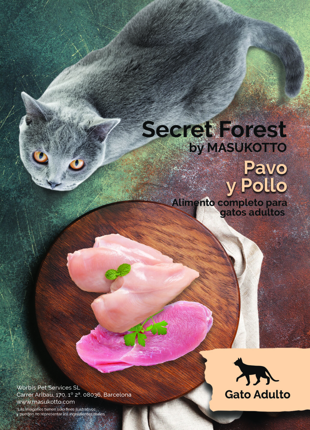 Secret Forest Connoisseur gato adulto pavo y pollo