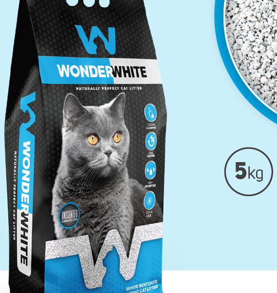 Arena gatos Wonder White Natural